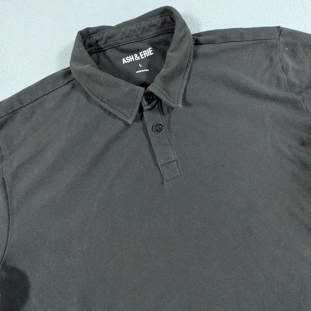 Ash & Erie Polo Shirt Mens Large Pima Cotton Stretch Short Sleeve